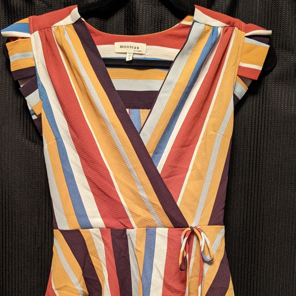 Multicolored peplum blouse